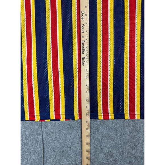 Fresh Print of Bel Air Shirt Men's Large Jersey Mesh Striped Short Sleeve NWT - Picture 6 of 7